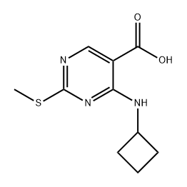 4-(cyclobutylamino)-2-(methylthio)pyrimidine-5-carboxylic acid Structure