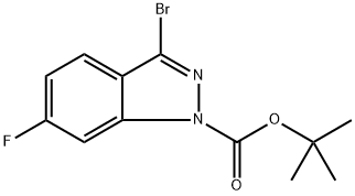 tert-butyl 3-bromo-6-fluoro-1H-indazole-1-carboxylate 구조식 이미지