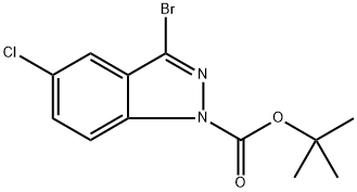 tert-butyl 3-bromo-5-chloro-1H-indazole-1-carboxylate Structure