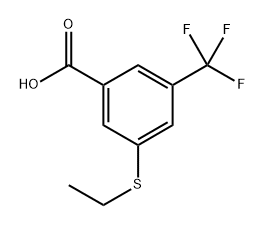 3-(ethylthio)-5-(trifluoromethyl)benzoic acid Structure