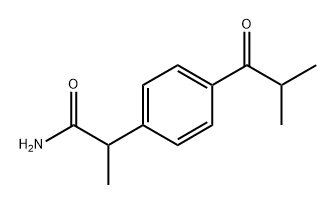 Benzeneacetamide, α-methyl-4-(2-methyl-1-oxopropyl)- 구조식 이미지