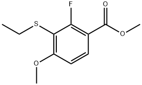 Methyl 3-(ethylthio)-2-fluoro-4-methoxybenzoate Structure