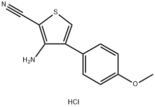 3-Amino-4-(4-methoxyphenyl)thiophene-2-carbonitrile hydrochloride Structure