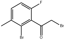 2-Bromo-1-(2-bromo-6-fluoro-3-methylphenyl)ethanone Structure