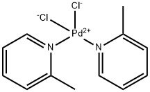 Palladium, dichlorobis(2-methylpyridine)- Structure