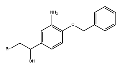 1-(3-Amino-4-(benzyloxy)phenyl)-2-bromoethan-1-ol 구조식 이미지