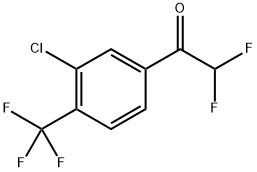 1-(3-Chloro-4-trifluoromethyl-phenyl)-2,2-difluoro-ethanone 구조식 이미지