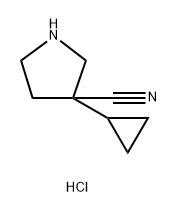 3-cyclopropylpyrrolidine-3-carbonitrile
hydrochloride Structure