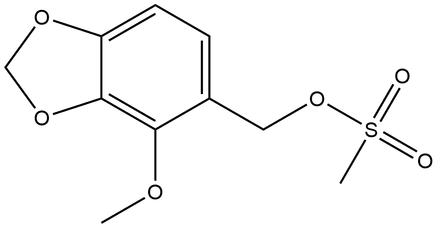 1,3-Benzodioxole-5-methanol, 4-methoxy-, 5-methanesulfonate Structure