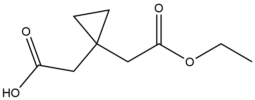 2-(1-(2-ethoxy-2-oxoethyl)cyclopropyl)acetic acid Structure