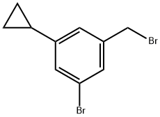 1-Bromo-3-(bromomethyl)-5-cyclopropylbenzene Structure