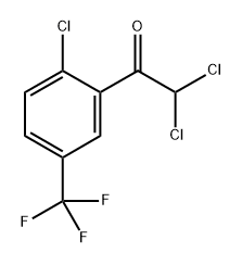 2,2-dichloro-1-(2-chloro-5-(trifluoromethyl)phenyl)ethanone 구조식 이미지