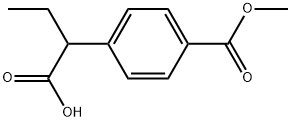 Benzeneacetic acid, α-ethyl-4-(methoxycarbonyl)- Structure