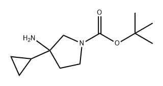 tert-butyl
3-amino-3-cyclopropylpyrrolidine-1-carboxylate Structure