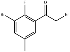 2-Bromo-1-(3-bromo-2-fluoro-5-methylphenyl)ethanone Structure