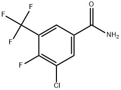 3-Chloro-4-fluoro-5-(trifluoromethyl)benzamide Structure