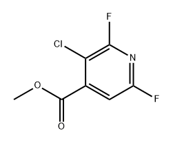 Methyl 3-chloro-2,6-difluoroisonicotinate 구조식 이미지