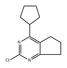 2-chloro-4-cyclopentyl-5H,6H,7H-cyclopenta[d]pyr imidine Structure