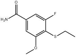 4-(Ethylthio)-3-fluoro-5-methoxybenzamide Structure