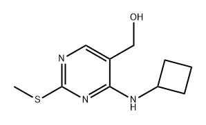 (4-(cyclobutylamino)-2-(methylthio)pyrimidin-5-yl)methanol Structure