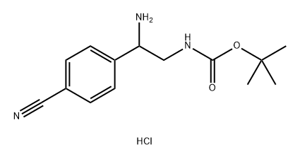 tert-butyl (2-amino-2-(4-cyanophenyl)ethyl)carbamate HCl salt 구조식 이미지