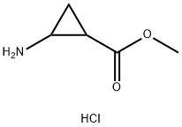 Cyclopropanecarboxylic acid, 2-amino-, methyl ester, hydrochloride (1:1) Structure