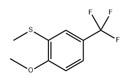 (2-methoxy-5-(trifluoromethyl)phenyl)(methyl)sulfane Structure