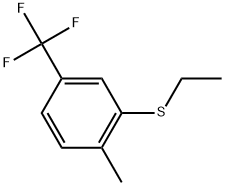 2-(Ethylthio)-1-methyl-4-(trifluoromethyl)benzene Structure