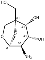 β-L-Altropyranose, 2-amino-1,6-anhydro-2-deoxy-5-C-(hydroxymethyl)- Structure