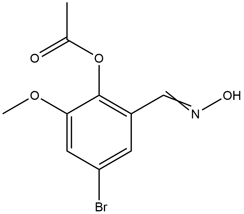 2-(Acetyloxy)-5-bromo-3-methoxybenzaldehyde 1-oxime Structure