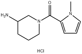 (3-Aminopiperidin-1-yl)(1-methyl-1H-pyrrol-2-yl)methanone hydrochloride Structure