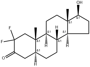 (5S,8S,9S,10S,13S,14S,17S)-2,2-difluoro-17-hydroxy-10,13-dimethyl-4,5, 6,7,8,9,11,12,14,15,16,17-dodecahydro-1H-cyclopenta[a]phenanthren-3-on e Structure