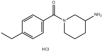 (3-Aminopiperidin-1-yl)(4-ethylphenyl)methanone hydrochloride Structure