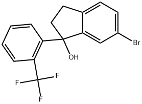 6-Bromo-2,3-dihydro-1-[2-(trifluoromethyl)phenyl]-1H-inden-1-ol Structure