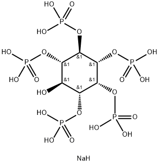 myo-Inositol, 1,2,3,4,5-pentakis(dihydrogen phosphate), decasodium salt (9CI) Structure