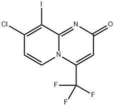 8-Chloro-9-iodo-4-(trifluoromethyl)-2H-pyrido[1,2-a]pyrimidin-2-0ne Structure