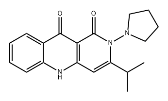 3-propan-2-yl-2-pyrrolidin-1-yl-5H-benzo[b][1,6]naphthyridine-1,10-dione Structure