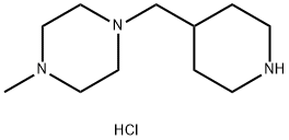 Piperazine, 1-methyl-4-(4-piperidinylmethyl)-, hydrochloride (1:1) 구조식 이미지