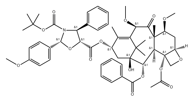 N',O'-(4-Methoxybenzylidene)cabazitaxel 구조식 이미지