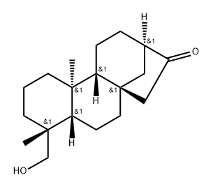 17-Norkauran-16-one, 18-hydroxy-, (4α)-(±)- (9CI) 구조식 이미지