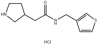 2-(pyrrolidin-3-yl)-N-[(thiophen-3-yl)methyl]aceta
mide hydrochloride Structure