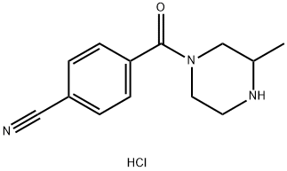 4-(3-Methylpiperazine-1-carbonyl)benzonitrile hydrochloride Structure