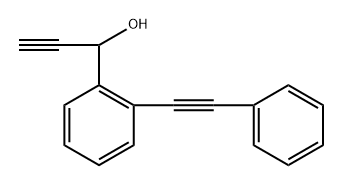 Benzenemethanol, α-ethynyl-2-(2-phenylethynyl)- Structure