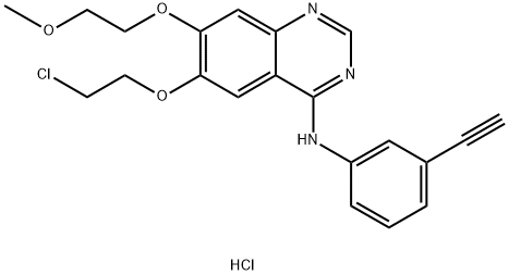 6-O-DesMethoxyethyl-6-O-chloroethyl Erlotinib Hydrochloride Structure