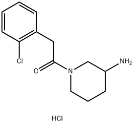 1-(3-Aminopiperidin-1-yl)-2-(2-chlorophenyl)ethan-1-one hydrochloride Structure