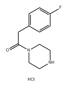 2-(4-fluorophenyl)-1-(piperazin-1-yl)ethan-1-one hydrochloride Structure