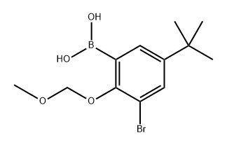 (3-Bromo-5-(tert-butyl)-2-(methoxymethoxy)phenyl)boronic acid Structure