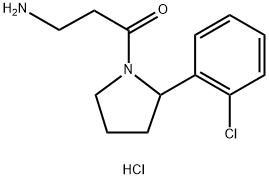 3-Amino-1-(2-(2-chlorophenyl)pyrrolidin-1-yl)propan-1-one Structure