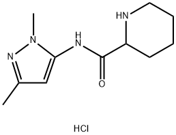 N-(1,3-dimethyl-1H-pyrazol-5-yl)piperidine-2-carboxamide hydrochloride Structure
