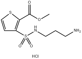 Methyl 3-(N-(3-aminopropyl)sulfamoyl)thiophene-2-carboxylate hydrochloride Structure